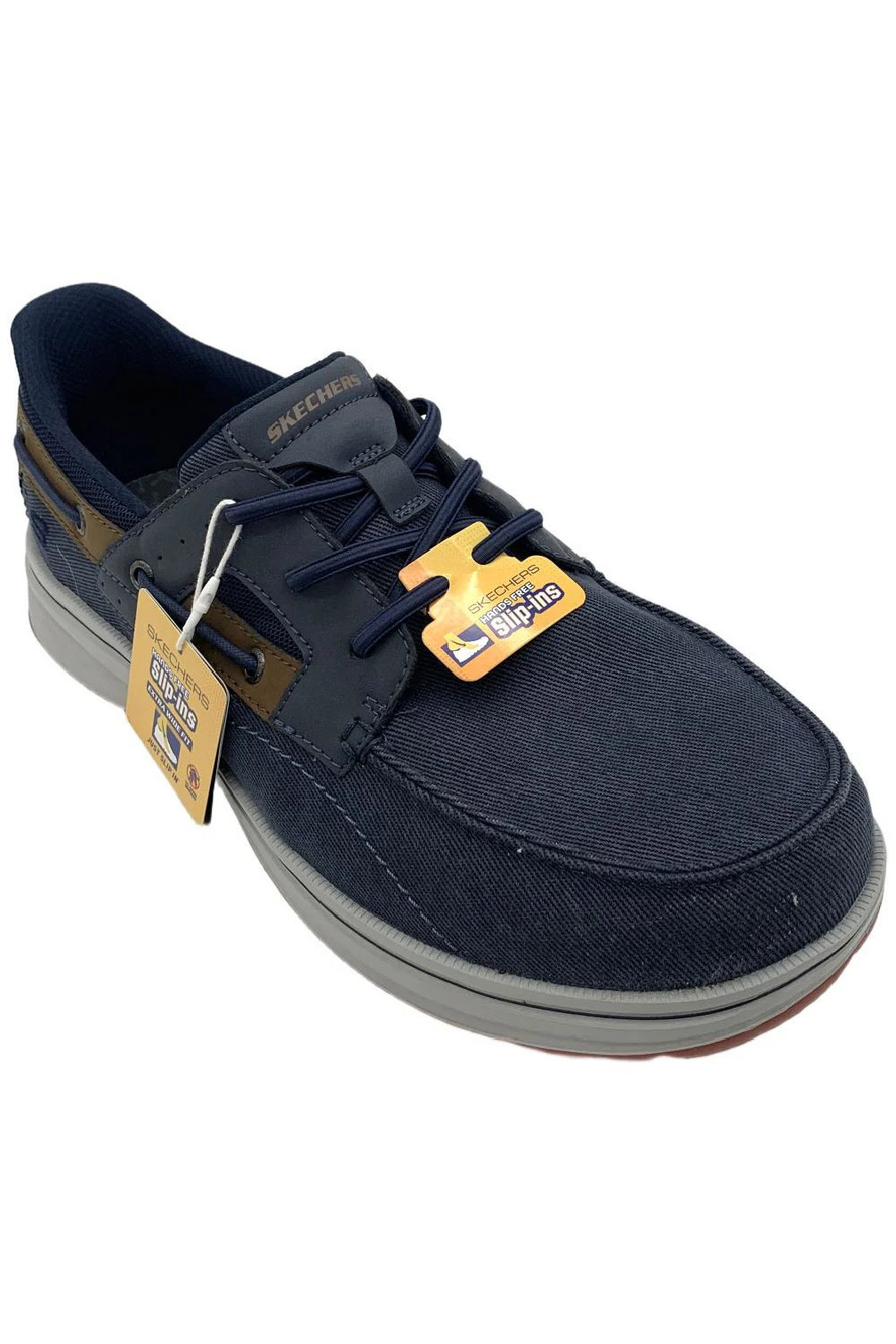Skechers Men's Troutt Davey Slip-On Loafer Sneakers Navy - Wide